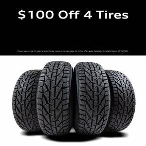 $100 Off 4 Tires